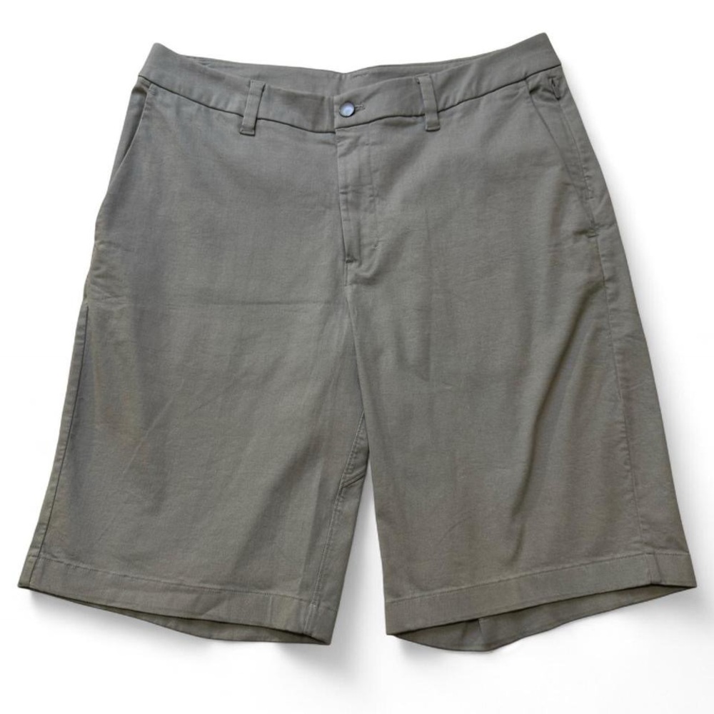 Lululemon Commission Short Qwick Oxford 11” Relaxed Fit Light Gray/Blue M7AKAS - Picture 5 of 15